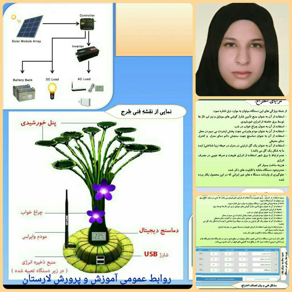 طرح ابتکاری دانش آموز عزیز مریم کارگر